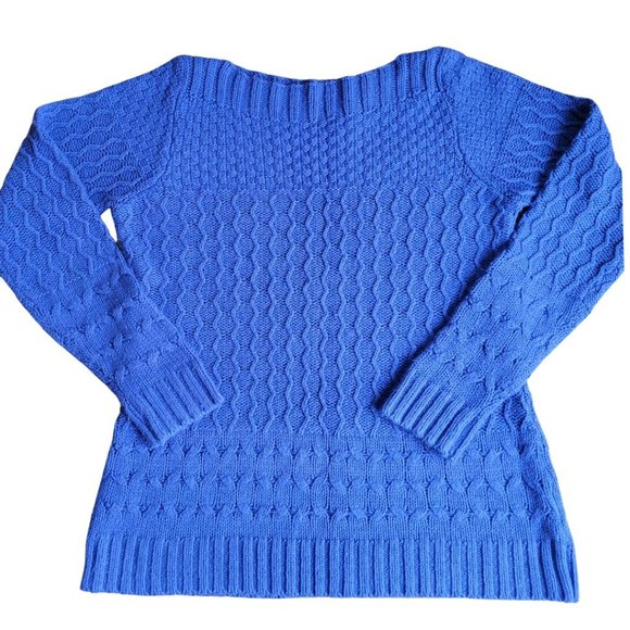 croft & barrow Sweaters - CROFT & BARROW Cobalt Blue Sweater Sz S Boat Neck Long Sleeve